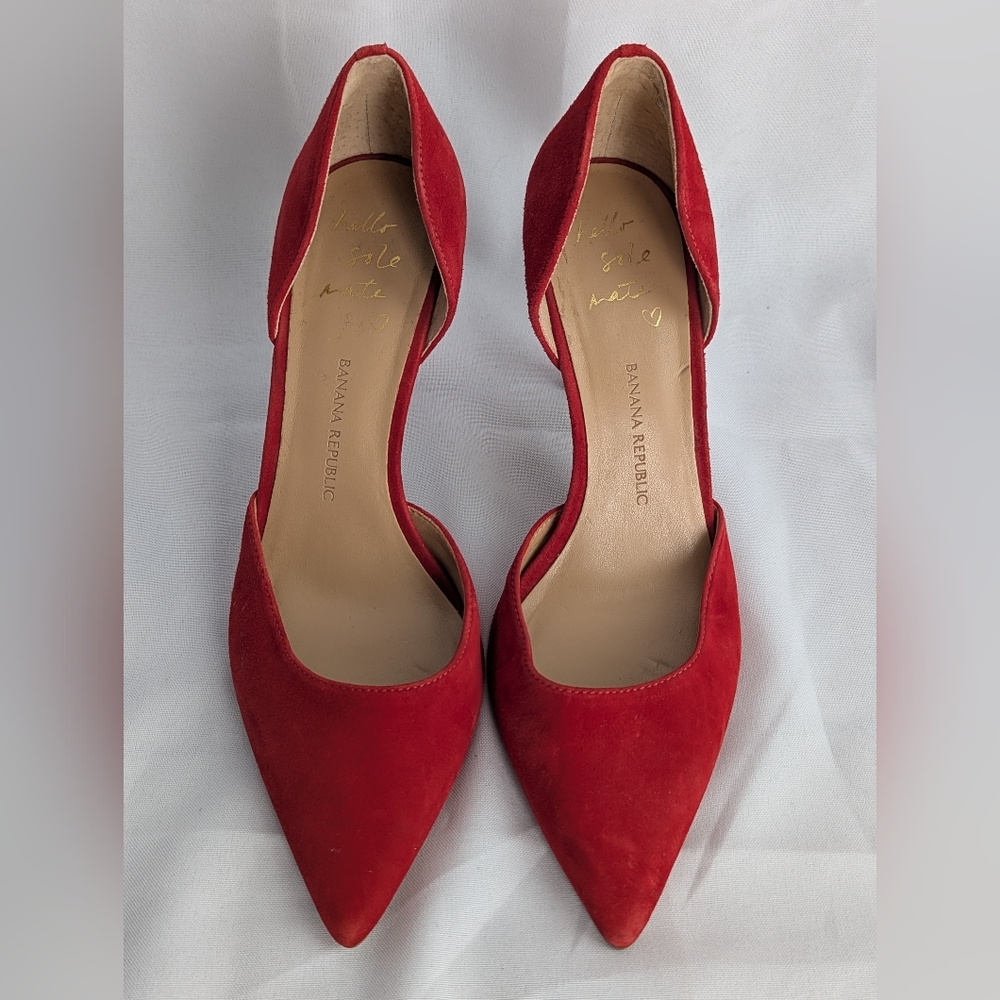 Banana Republic Suede Like Red Women's Shoes Size 8.5